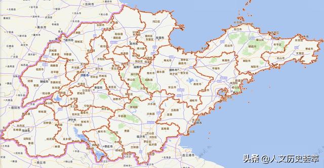 山东省位置最中心的城市济南接壤16个县市区排第一