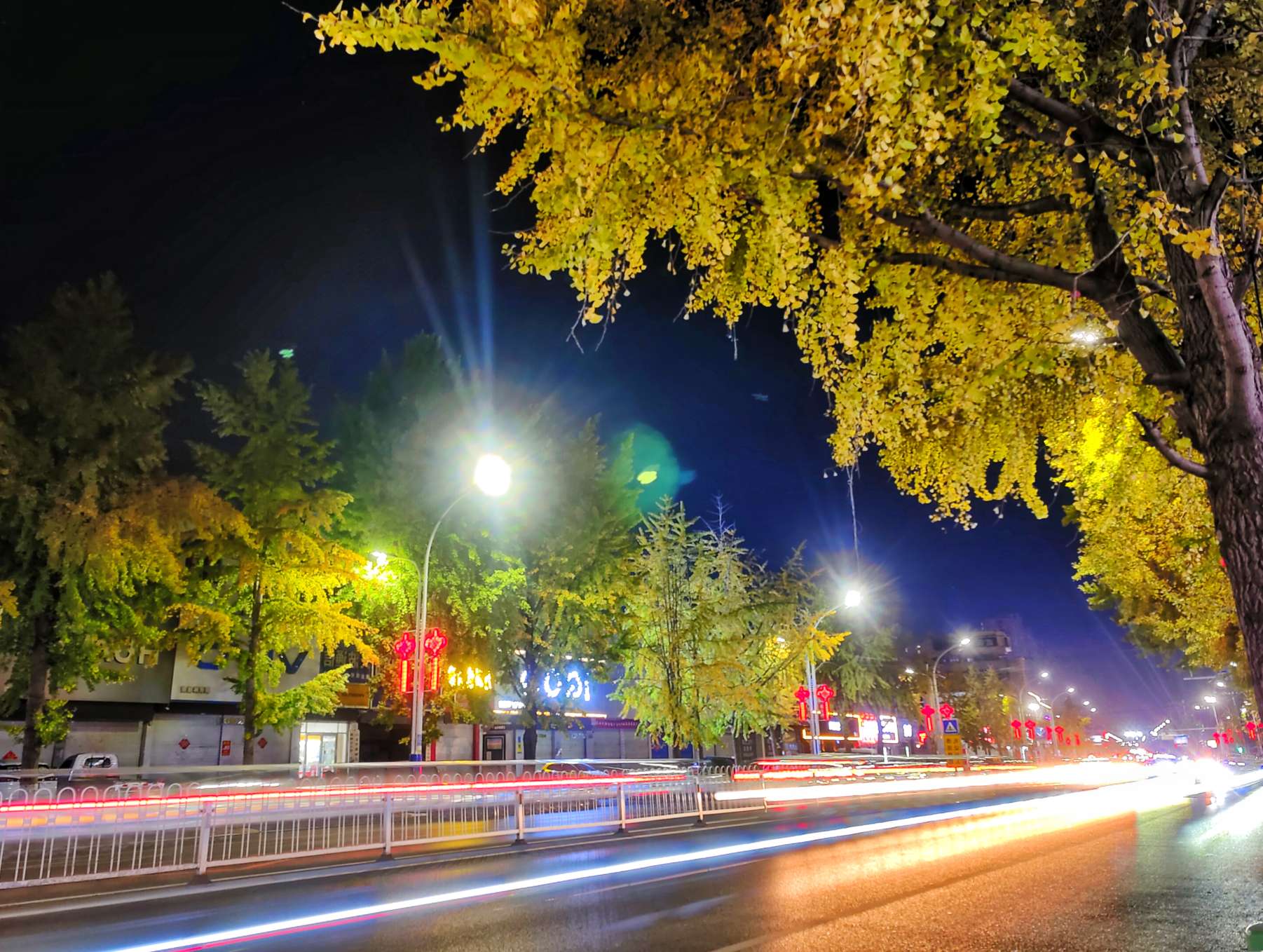 夜幕下的景色图片