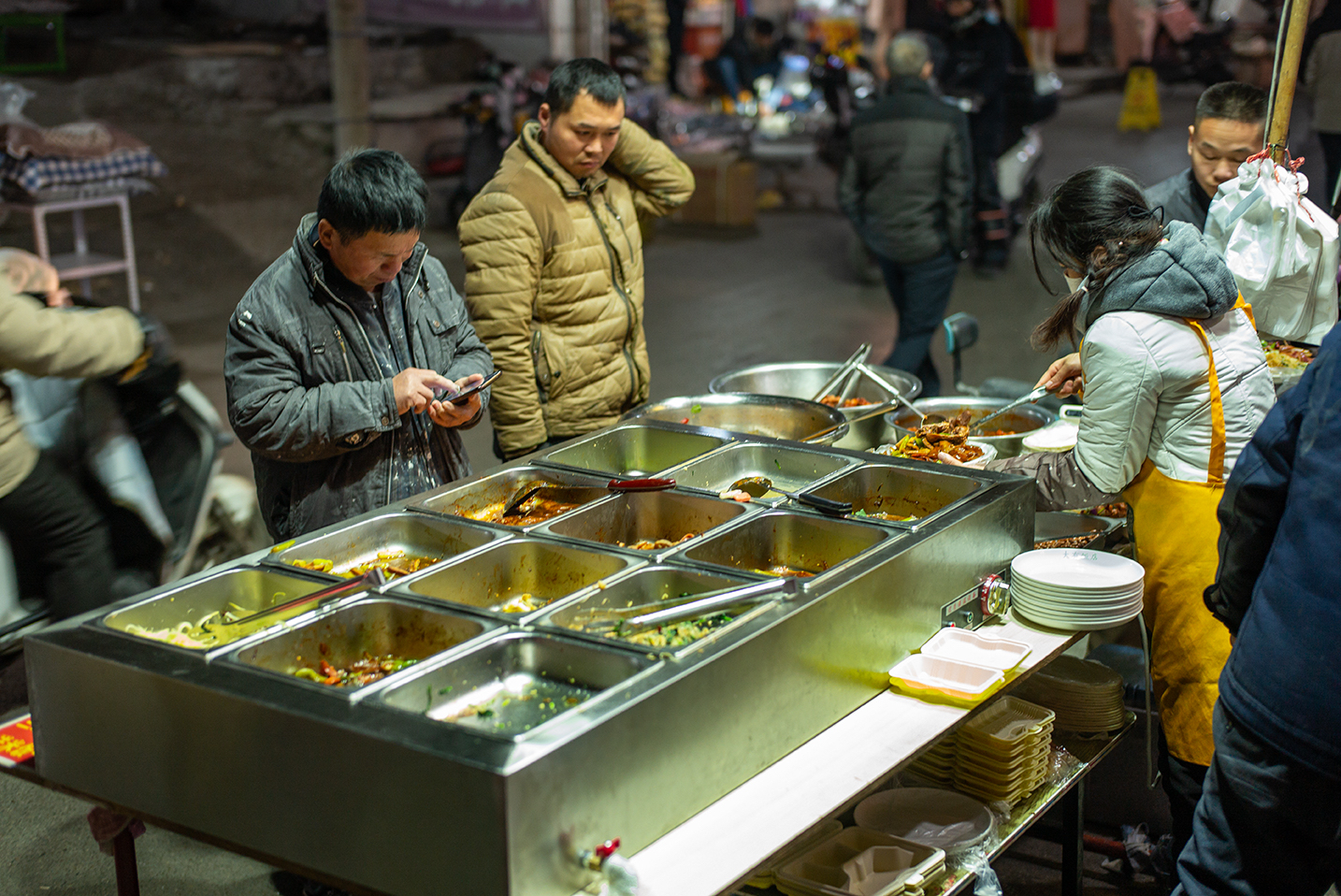 快餐摊位照片图片